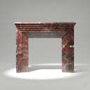 Marble fire surround in Rosso Levanto - Image 1