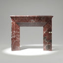 Marble fire surround | Red veined modern | Width 59 Inch | Rosso Levanto