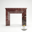 Marble fire surround | Red veined modern | Width 59 Inch | Rosso Levanto