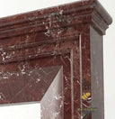 Marble fire surround | Red veined modern | Width 59 Inch | Rosso Levanto