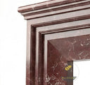 Marble fire surround | Red veined modern | Width 59 Inch | Rosso Levanto
