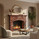 Marble mantel in Rosso Levanto - Image 2
