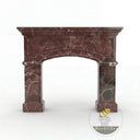 Marble mantel | Arched deep red | Width: 59 Inch | Rosso Levanto
