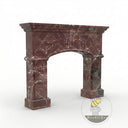 Marble mantel in Rosso Levanto - Image 4