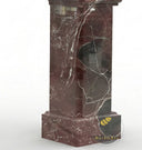 Marble mantel | Arched deep red | Width: 59 Inch | Rosso Levanto