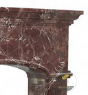 Marble mantel | Arched deep red | Width: 59 Inch | Rosso Levanto