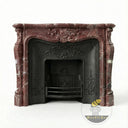 Marble fireplace in Rosso Levanto - Image 3