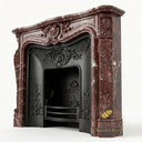 Marble fireplace in Rosso Levanto - Image 5