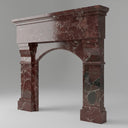 Dark Red Marble fireplace surround in Rosso Levanto - Image 1