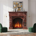 Dark Red Marble fireplace surround in Rosso Levanto - Image 2
