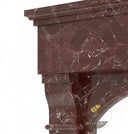 Dark Red Marble fireplace surround | Arched molded design | Height: 49 Inch | Rosso Levanto