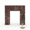 Marble mantelpiece | Fluted Modern Design | 59 Inch Width | Rosso Levanto
