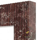 Marble mantelpiece | Fluted Modern Design | 59 Inch Width | Rosso Levanto