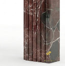 Marble mantelpiece | Fluted Modern Design | 59 Inch Width | Rosso Levanto