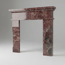 Marble fireplace hearth in Rosso Levanto - Image 1
