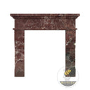 Marble fireplace hearth in Rosso Levanto - Image 3