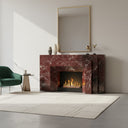 Marble fire place in Rosso Levanto - Image 2