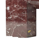 Marble fire place | Geometric stepped surround | 61" W | Rosso Levanto