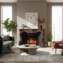 Marble mantelpiece in Rosso Levanto - Image 2