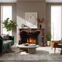 Marble mantelpiece in Rosso Levanto - Image 2