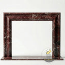 Custom Marble fireplace surround | Sleek Bolection Molding | 47.24 Inch Width | Rosso Levanto