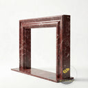 Custom Marble fireplace surround | Sleek Bolection Molding | 47.24 Inch Width | Rosso Levanto