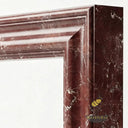 Custom Marble fireplace surround in Rosso Levanto - Image 7
