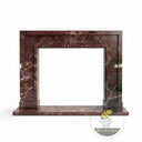 Custom Marble fireplace | Modern rectangular surround | 59 Inch Length | Rosso Levanto