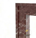 Custom Marble fireplace | Modern rectangular surround | 59 Inch Length | Rosso Levanto