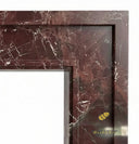 Custom Marble fireplace | Modern rectangular surround | 59 Inch Length | Rosso Levanto