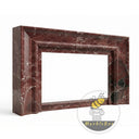 Custom Marble mantel | Bold Polished Molding | 61" Width | Rosso Levanto