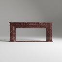 Marble fireplace surround for sale in Rosso Levanto - Image 1