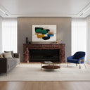 Marble fireplace surround for sale in Rosso Levanto - Image 2