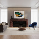 Marble fireplace surround for sale in Rosso Levanto - Image 2