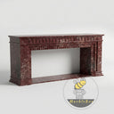 Marble fireplace surround for sale in Rosso Levanto - Image 4