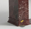 Marble fireplace surround for sale | Fluted Red Pilasters | Width: 63 Inch | Rosso Levanto