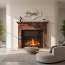 Marble fireplace mantels for sale in Rosso Levanto - Image 2