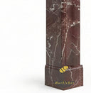 Marble fireplace mantels for sale in Rosso Levanto - Image 7
