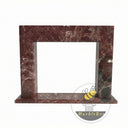Red Marble Mantel | Reeded Modern Design | Width 47.24" | Rosso Levanto