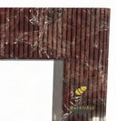 Red Marble Mantel | Reeded Modern Design | Width 47.24" | Rosso Levanto