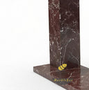 Red Marble Mantel | Reeded Modern Design | Width 47.24" | Rosso Levanto