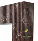 Red Marble Mantel | Reeded Modern Design | Width 47.24" | Rosso Levanto