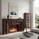 Marble mantel surround in Rosso Levanto - Image 2