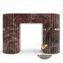 Marble around fireplace in Rosso Levanto - Image 3