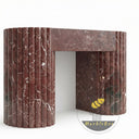 Marble around fireplace in Rosso Levanto - Image 4