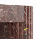 Marble around fireplace | Bold fluted columns | Width: 59.06" | Rosso Levanto