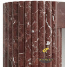 Marble around fireplace | Bold fluted columns | Width: 59.06" | Rosso Levanto