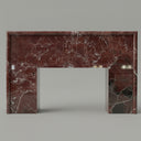 Marble hearth and back panel in Rosso Levanto - Image 1