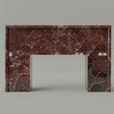 Marble hearth and back panel in Rosso Levanto - Image 1