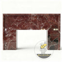 Marble hearth and back panel in Rosso Levanto - Image 3